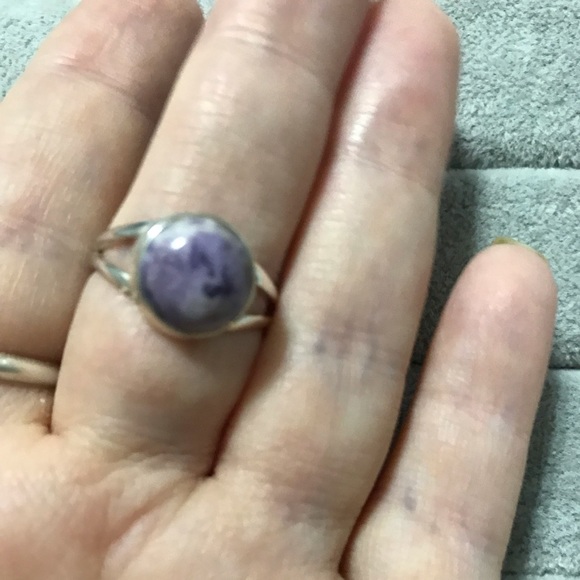 New Sterling Silver Purple Utah Tiffany Stone Ring Size 7.75-8 Crystal Gemstone - Picture 4 of 16